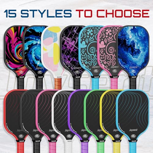 Pickleball Paddles Set, USAPA Approved Carbon Fiber Pickleball Set of 2 with Beginner Pickleball Rackets, Indoor Outdoor Pickle Balls for Adults Men Women, JT-1 - color: Blue
