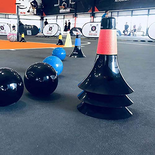Pack of 3pcs Marker Cones Barrier Sports Fitness Football Basketball Speed Agility Grab Training - color: Red
