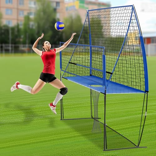 Volleyball Training Net Volleyball Practice Net Adjustable Height Volleyballs Training Nets for Hitting, Serving, and Passing Volleyballs Spike Trainer for Gymnasium, Playground