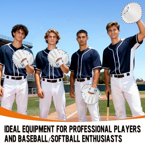 1 PC Baseball and Softball Training Glove,Flat Infield Training Glove for Right-Hand Throw,Baseball&Softball Fielding Gear PVC Infield Flat Mitt for Men&Women Catching Balls Fielding Drills&Practice