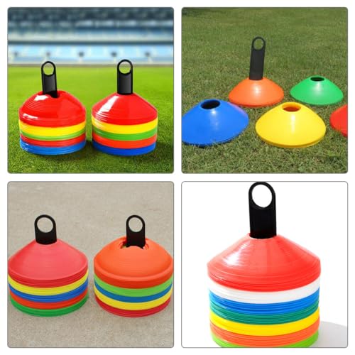 Cabilock Soccer Cone Holders 8-Pack Football Training Stand with Disc Cone Storage Rack Portable Carrying Holder for Sports Field Agility and Marking Discs