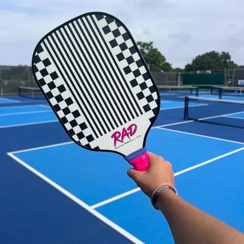 RAD Pickleball Paddle β USAPA Approved Pickleball Racket β Fiberglass Surface with Spin Grit Tech β Carbon Fiber Pickleball Paddle for Power & Control β Indoor & Outdoor - color: Retro Ripper