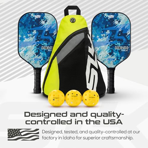 Selkirk Sport SLK Helix Pro Pickleball Paddle | Thermoformed Carbon Fiber Pickleball Paddles with Carbon Fiber & Fiberglass Hybrid Face | Unmatched Control - color: Camo Glitch | Bundle