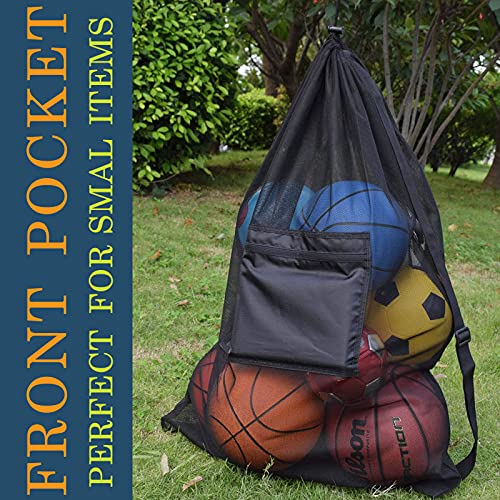 Extra Large Mesh Ball Bag,Drawstring Bags Sports Soccer Ball Bag Holding Basketball, Volleyball, Baseball, Swimming Gear