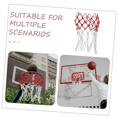 Kisangel 2pcs Heavy Duty Basketball Net Replacement and Moisture-Resistant Basketball Frame Net Easy to Install for Indoor and Outdoor Use