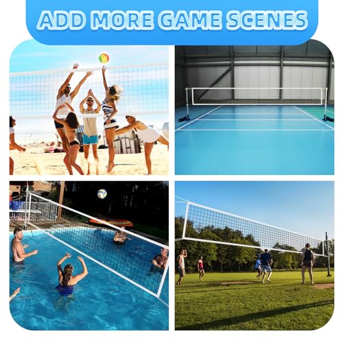 Professional Volleyball Net,Pool Volleyball Net with Aircraft Wire Rope, 32 FT x 3 FT, for Indoor and Outdoor