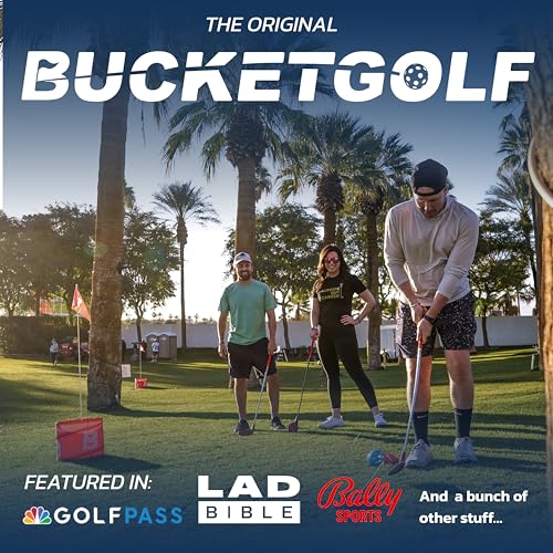bucketgolf Original Game 3-Hole Travel Set – #1 Backyard Golf Game for Adults. Ideal for Yard, Beach, Park, Camping, and Outdoor Fun