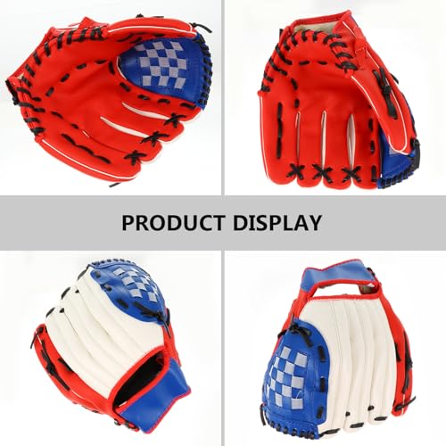TOYANDONA Pu Thickened 10.5-inch Infielder Baseball Glove for Pitcher Training, Soft Pu Leather Mitt for Youth and Adult Baseball Practice