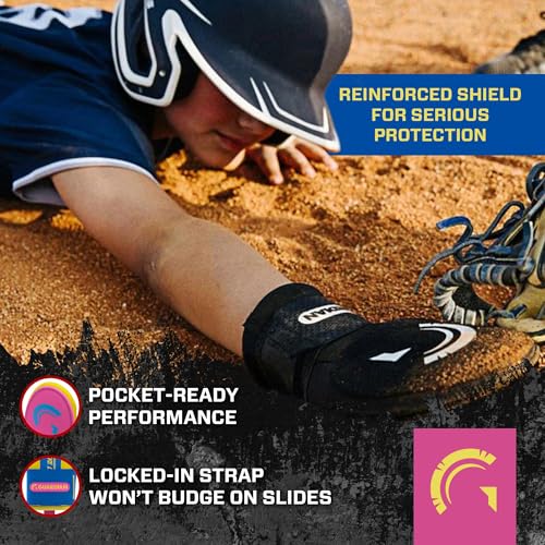 Guardian Baseball Sliding Mitt - Youth and Adult Sizes - Sliding Glove for Baseball - Elastic Compression Strap