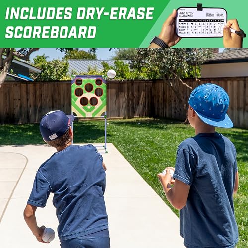 GoSports Football & Baseball Toss Games Available in Football Red Zone Challenge or Baseball Pro Pitch Challenge Choose Between Backyard Toss or Door Hang Targets - style: Baseball Toss