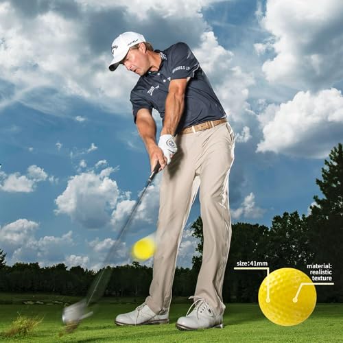 Guirnd 20 Pack Practice Golf Balls, 41mm Foam Golf Balls, Realistic Feel and Long Lasting Limited Fligh Practice Golf Balls for Backyard, Foam Golf Practice Balls for Indoors or Outdoors