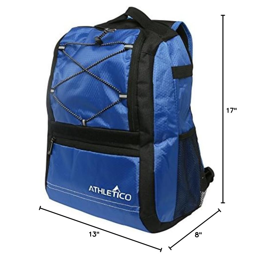 Athletico Youth Baseball Bag - Bat Backpack for Baseball, T-Ball & Softball Equipment & Gear | Holds Bat, Helmet, Glove | Fence Hook - color: Blue