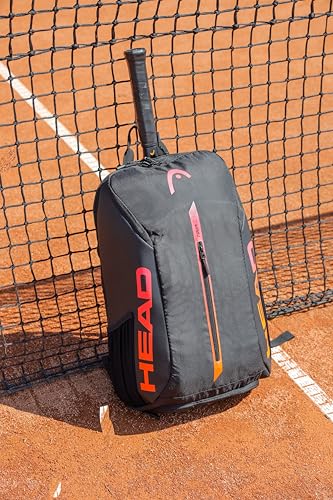 HEAD Tour Tennis Backpack 25L, Holds 2 Racquets, Shoe Tunnel, Water Bottle Pockets