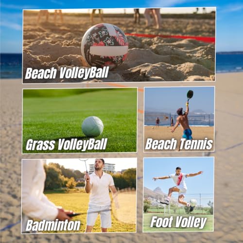 Beach Volleyball Court Lines by Boardee, Adjustable & Portable for Sand & Grass - Free Bag and Tape Measure 2 in x (26.3'x52.6') Hook & Loop Lines Durable Official Weather Resistant