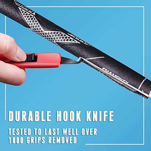 CHAMPKEY Deluxe Grip Repair Kits for Regripping Golf Clubs - Inlcudes Hook Knife, 2" x 10" Professional Tapes, 5 oz Solvent and Rubber Vise Clamp - style: 4 in 1 Kits with Metal Table Vise