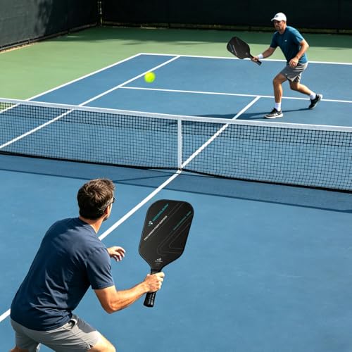 Pickleball Paddles, Multi-Layer T700 Textured Carbon Fiber Pickleball Paddle, 2-Types of Thickenesses, Strong Power and Spin Surface, USAPA Approved Carbon Fiber Surface Pickle Ball Paddle
