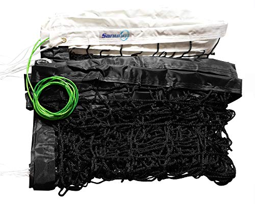 Sanung 32 FT x 3 FT Volleyball Net, Professional Training Standard Size Replacement Sports Volleyball Net for Backyard Beach Pool Indoor Outdoor Use Without Poles