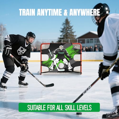 Hikeen Premium Hockey Goalie Shooting Target Tear - Proof Hockey Goal Practice Target with 7 Target Holes - Street Hockey & Ice Hockey Net Goalie Target for Practicing Shooting Accuracy - size: 72" X 48"