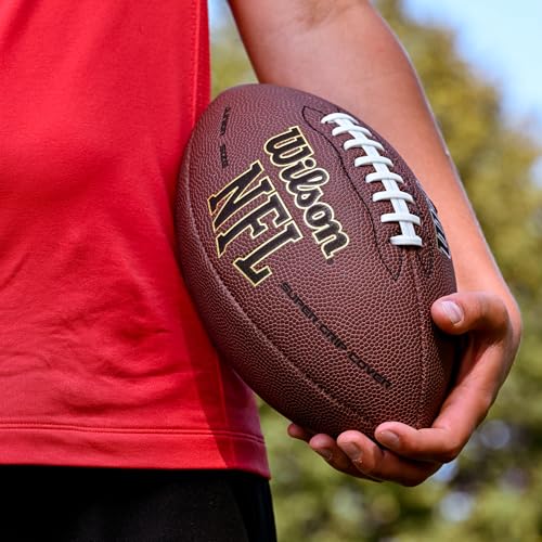 WILSON NFL Super Grip Composite Football - color: Brown, size: Junior size (4th-6th grade; Ages 9-12)