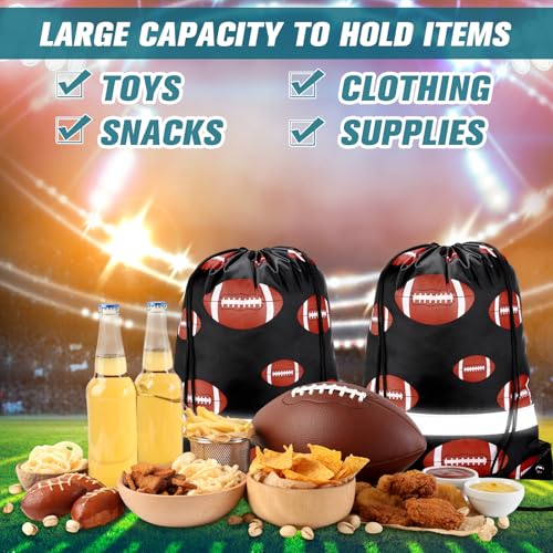 Saintrygo 12 Pcs String Bags Drawstring Back Sack with Reflective Stripe String Bags for Yoga Dance Swimming (Rugby) - style: Rugby