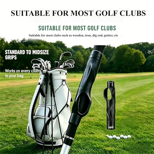 Golf Grip Trainer - Portable Swing Training Aid for Correct Hand Positioning & Muscle Memory - Non-Slip ABS & TPR Tool Fits Most Golf Clubs - Perfect Golf Gift for Men, Women & Beginners