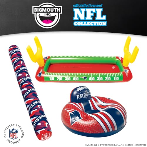 BigMouth 18” Inflatable Pool Football Officially Licensed NFL Fan Gear Merchandise Beach Ball Games for Adults and Teens - style: New England Patriots
