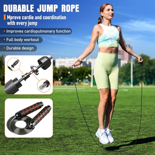 MUROZA Agility Ladder, Agility Speed Training Equipment Set, 20ft Speed Ladder, 12 Soccer Cones, 4 Hurdles, Jump Rope, Running Parachute, Soccer Football Basketball Training Equipment Accessories - color: Orange