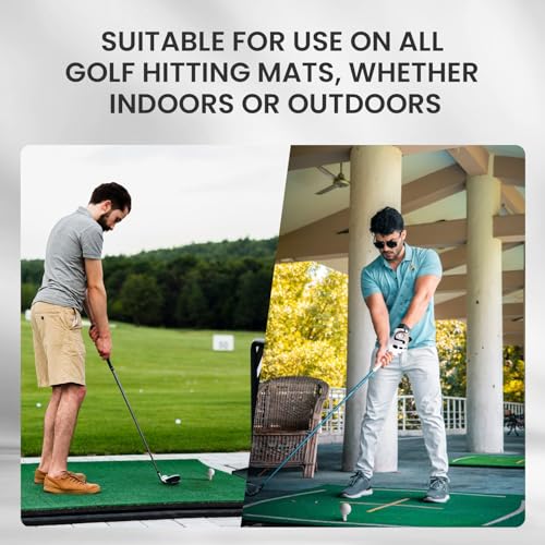 Amy Sport Golf Rubber Tees Ultra Long Size 3 3/4" Value 3 Pack, Adjustable Length Tee Holder for Driving Range Durable Practice Mat, Golf Accessories for Indoor Outdoor Backyard
