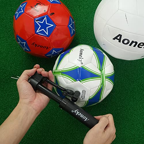 Aoneky Mini Hand Pump for Sports Balls, 5.75 Inch Portable Air Pump with Ball-Safe Needle, 11 PSI Manual Pump for Basketball Soccer Volleyball