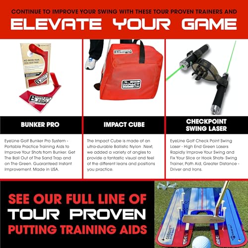 EyeLine Golf Weighted Heavy Putting Ball of Steel, Silicon Padding, Instant Feedback, Training Aid, 5X Weight of Standard Ball, Hitting The Sweet Spot, Consistent Improvement