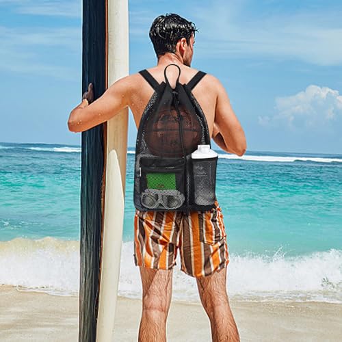 Large Drawstring Backpack for Men Women Athletic Gym Sports Workout Beach Swimming Commuting Travel - color: Black, style: L: 21"x12.5"x5.5"