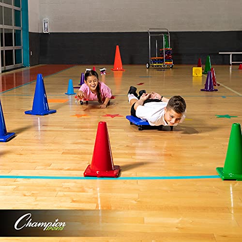 Champion Sports Saucer Field Cone Set for Athletics and Social Distancing, Orange