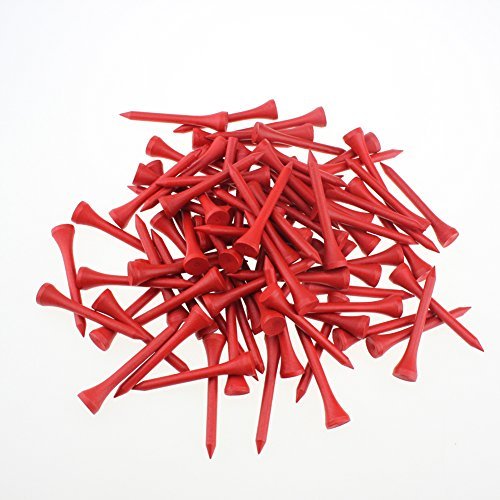 Crestgolf Professional 2 1/8" Deluxe Wood Golf Tees 100pcs - color: Red