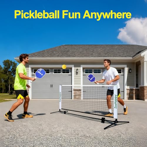 6FT White Mini Pickleball Net, Portable Quick Setup Practice Net for Indoor Outdoor Driveway Dink Shots