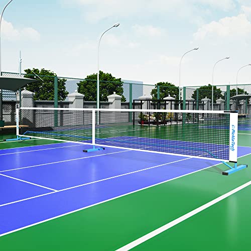 PICKLETECH 4.0 Slim Version Portable Pickleball Nets Outdoor Game 22 FT Pickleball Net-USAPA Regulation Size-Pickle Ball Net System with Carrying Bag for Driveway