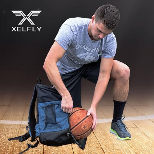 Xelfly Basketball Backpack with Ball Compartment