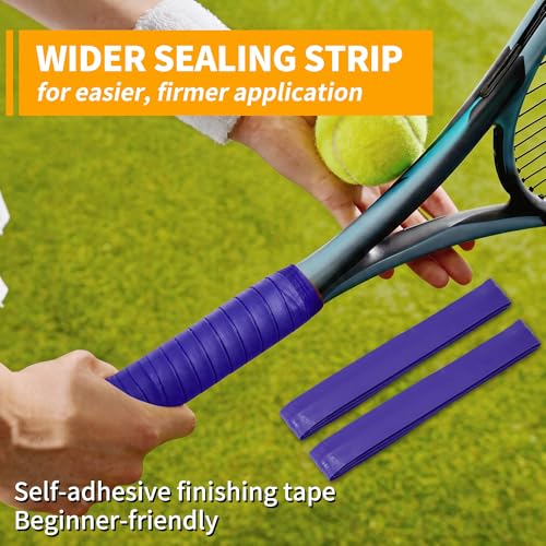2 Pcs Tennis Racket Grip Tape, Dry Tennis Overgrip Tape, Anti-Slip Absorbent Grip, Racket Overgrip Tape - color: Purple, size: Textured-43.3"x1"x0.03"