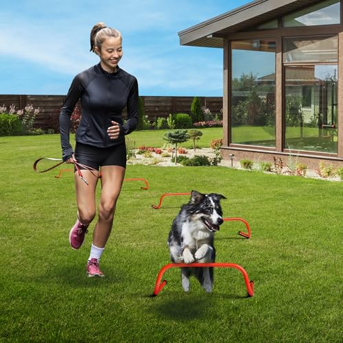 Yes4All Agility Speed Training Agility Hurdles for Athletes - 5 Pack - Speed and Agility Training Equipment for Soccer Basketball Football Hurdle Training - color: A. Set 5 Hurdles Neon Orange