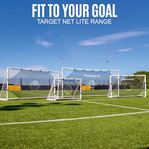 QuickPlay Target Net Lite Soccer Target Net - 5-Zone Shooting Trainer for Backyard & Club Practice - Easy Setup Soccer Training Equipment for Kids to Adults - Durable Mesh for Home Soccer Training - style: 8 x 5'