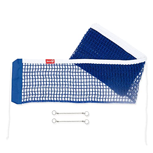 Sanung C-X2 Table Tennis Net for Any Standard Table,Professional Ping Pong Net with 2 Chains for Training Competition Thick Adjustable Tension Indoor Outdoor,Royal Blue