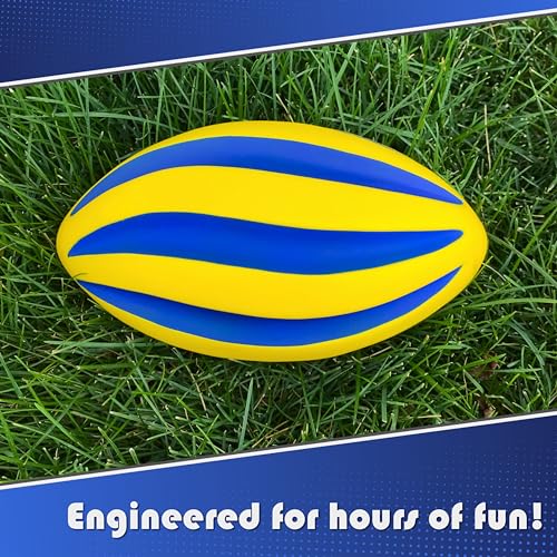 Spiral Foam Football - Soft Foam Football for Kids - 9 Inches - American Football - 1 Each - color: Blue/Yellow