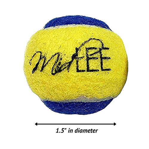 Midlee X-Small Dog Tennis Balls 1.5" Pack of 12 (Blue/Yellow, 1.5 inch) - color: Blue