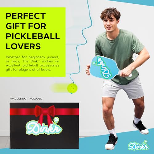 Dink’r Pickleball Trainer – Fun & Easy Way to Play Anytime, Anywhere | Practice at Home | Great Gift for Beginners, Families & Pickleball Fans | No Partner Needed, Under the Cost of One Court Rental - color: Classic: Single-ball Trainer