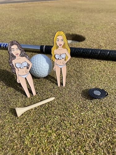 Sexy Golf Divot Tool with Removable Bikini Ball Marker β Magnetic Hat Clip & Gift Tin Included β Hottest Accessory on The Green - color: White