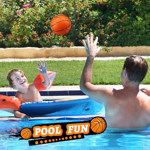 LNCOJOLM Mini Foam Basketball Replacement Ball for Indoor Hoop, Orange Silent Soft Squeeze Stress Ball Quiet Bouncy Toy for Kids Toddler, Beach Pool Indoor Outdoor