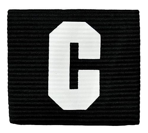 Soccer Captain Armband, Elastic Soccer Team Captain's Arm Band - color: Black