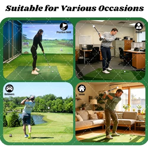 Retractable Golf Swing Trainer, Adjustable Lock Mechanism Golf Swing Training Aid, Tempo Training for Advanced/Beginner Players Golf Grip Trainer, for Right-Handed , Indoor/Outdoor,Golf Gifts for Men