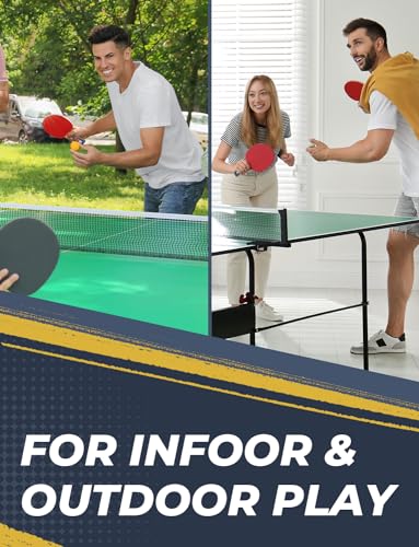 Glymnis Ping Pong Paddles Set Table Tennis Rackets with Balls, Storage Case for Indoor Outdoor Table Tennis Paddle Game Accessories - style: 2 Paddles+4 Balls
