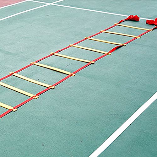 7M 14 Rung Agility Speed Training Ladder, Football Soccer Fitness Ladder with Storage Bag, Durable PP Plastic and Braided Belt for Athletes, Coaches, Home or Field Drills