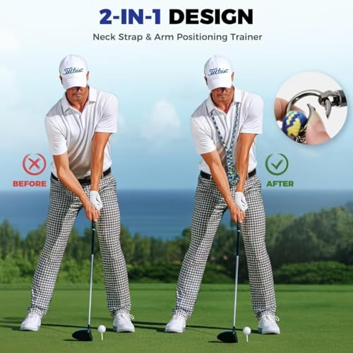 Golf Rope Swing Trainer, Professional Golf Training Aid and Posture Corrector, Improve Tempo Accuracy Practice Equipment for Beginners and Experienced Golfers
